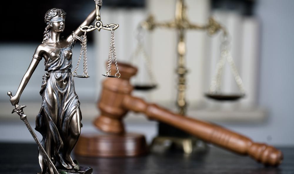 Lady Justice On The Table