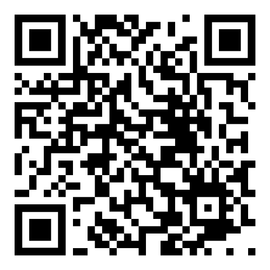 Ein schwarz-weißer QR-Code auf weißem Hintergrund.