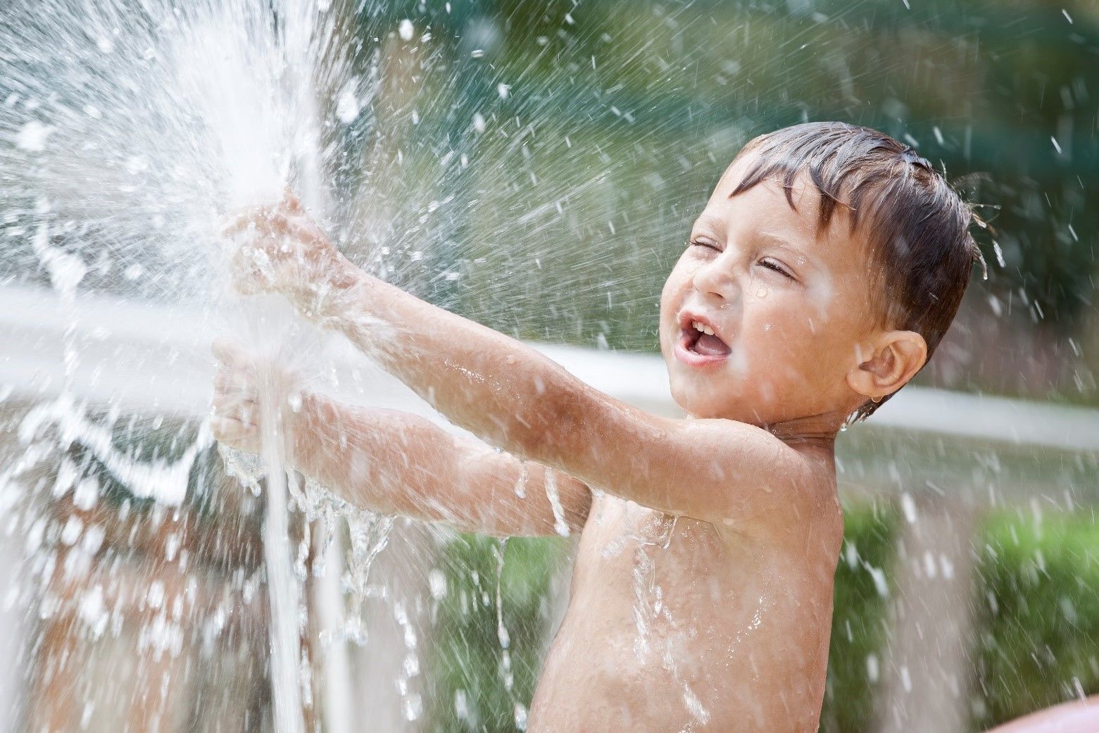 Kid Playing with Water — Lisle, IL – Jim Dhamer Plumbing and Sewer, Inc.