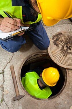 Sewer Inspect Drainage - Drain Cleaning service underway in Elkhart, IN