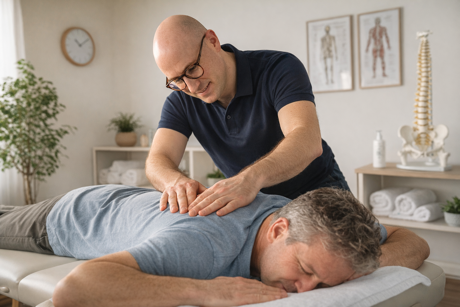 Osteopathische behandeling gericht op herstel van spanning en energie bij werkstress en uitval