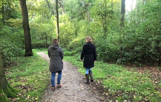 Coaching wandeling in de natuur gericht op re-integratie, herstel en terugkeer naar werk na uitval