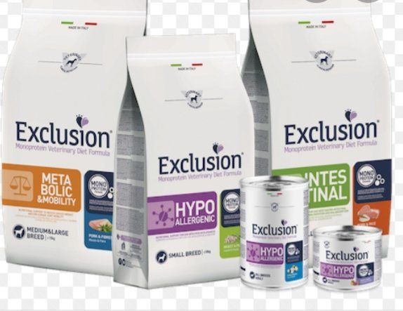 linea di cibo per cani Exclusion