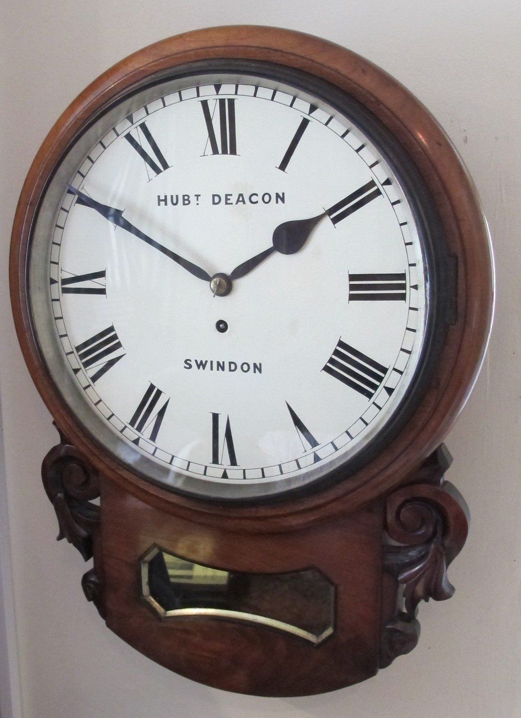 Drop Dial Wall Clock by Hubert Deacon, Swindon