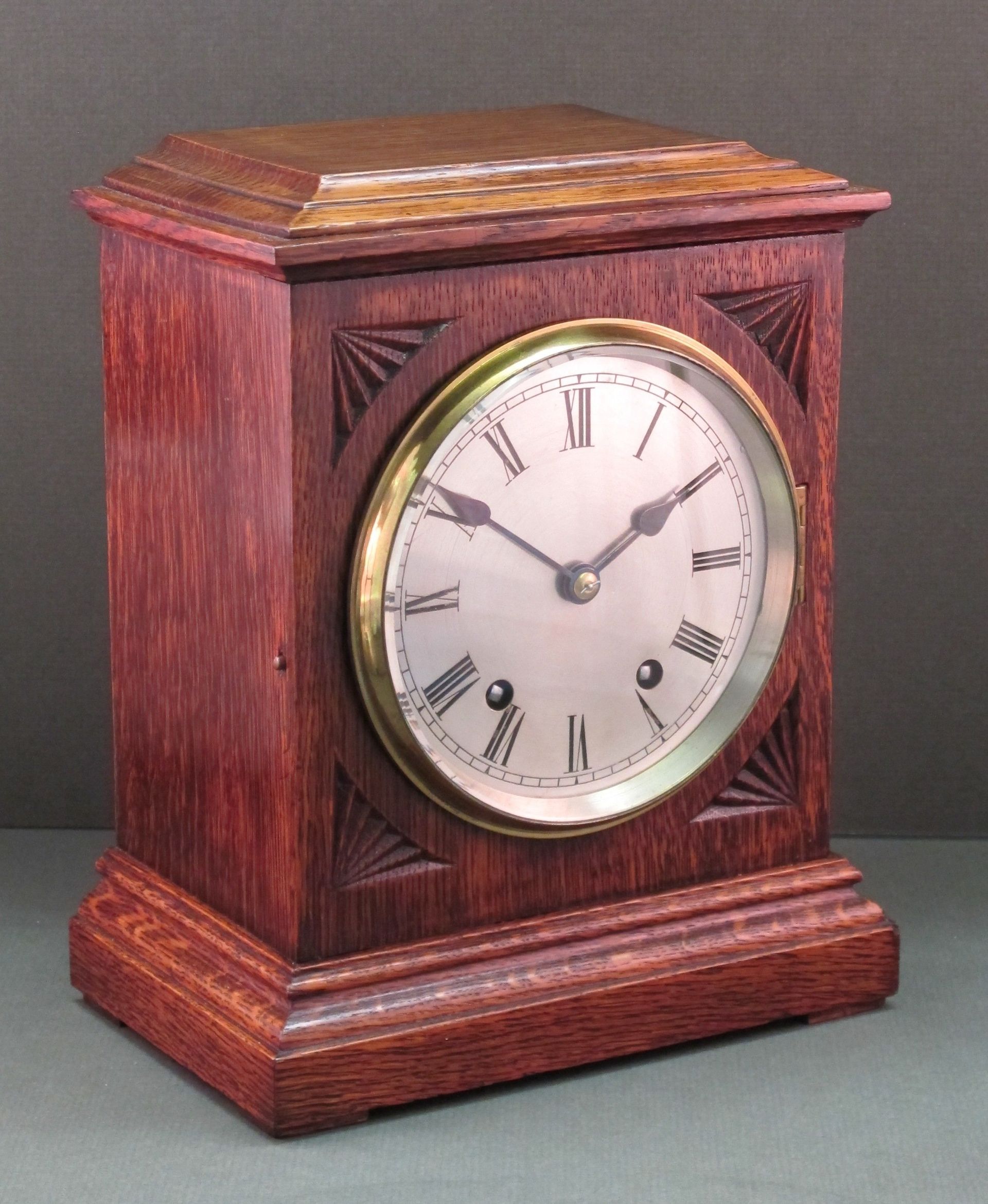 Oak Winterhalder and Hofmeier Mantel Clock