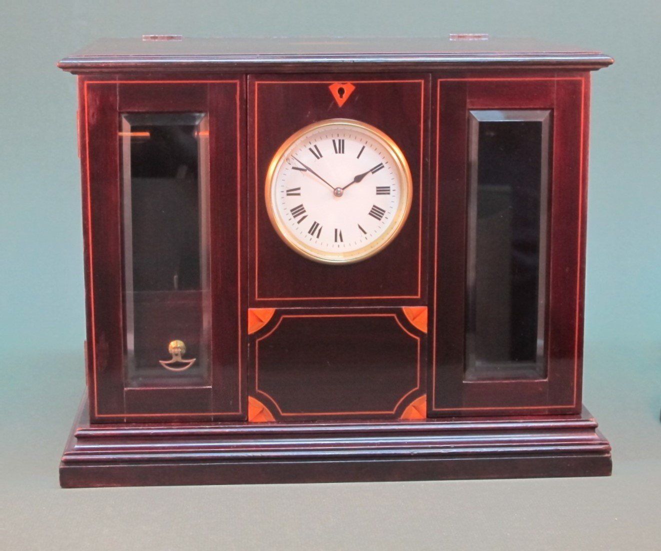 Front View Smoker's Cabinet with Clock