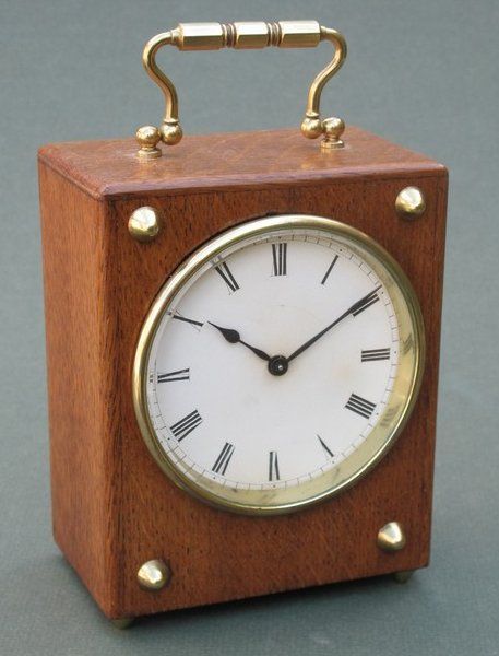 Small Oak Golden Oak Cube Clock