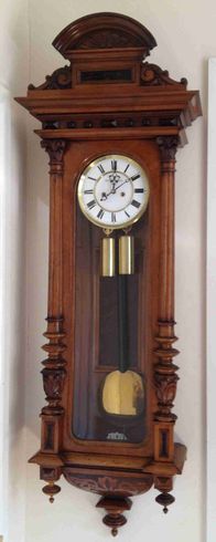 Walnut Regulator Wall Clock by Morance