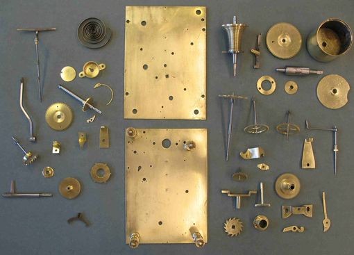 Disassembled Spring Driven Table Clock
