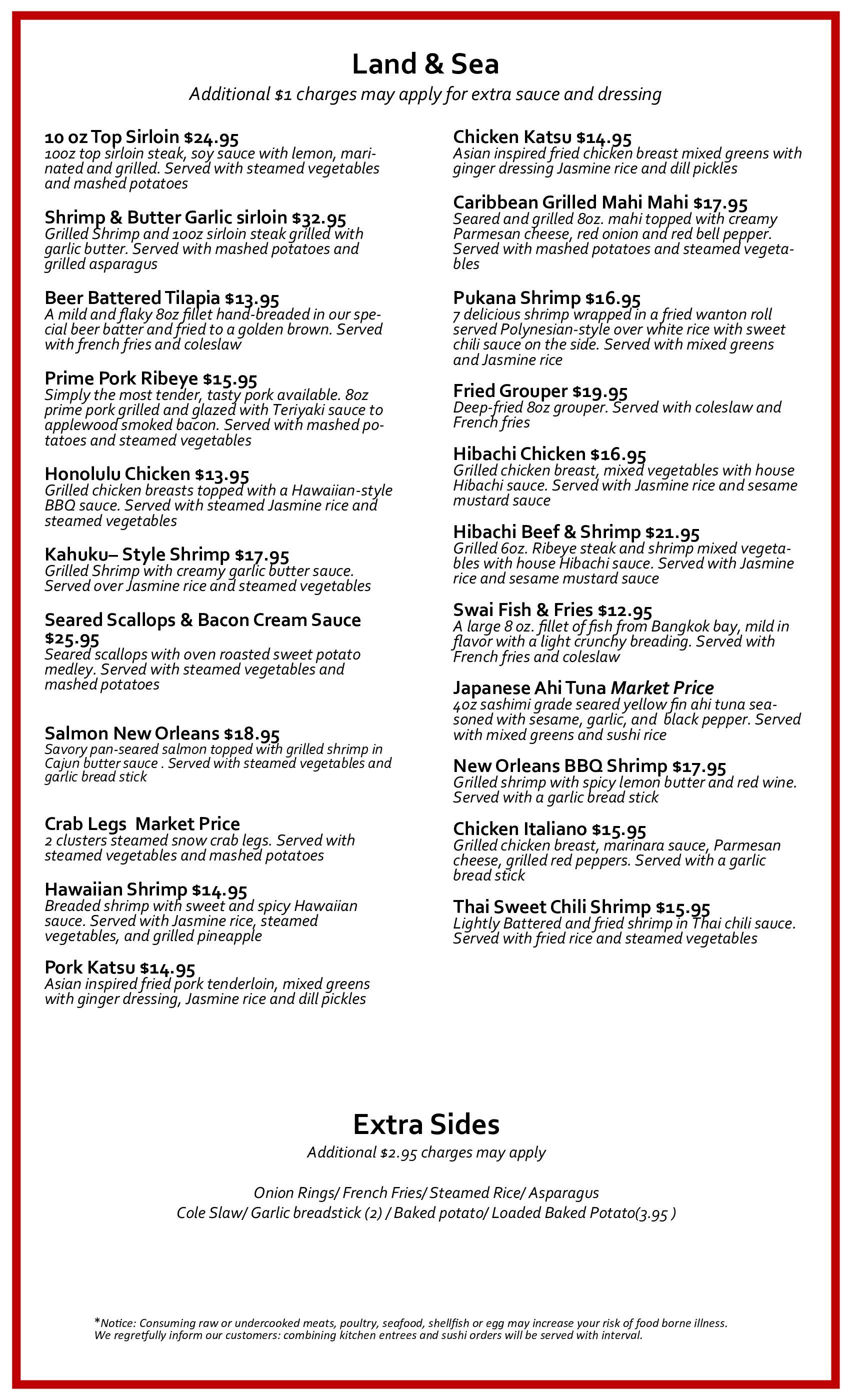 Menu | Ohana Hawaiian Grill & Bar | Jasper, IN and French Lick, IN