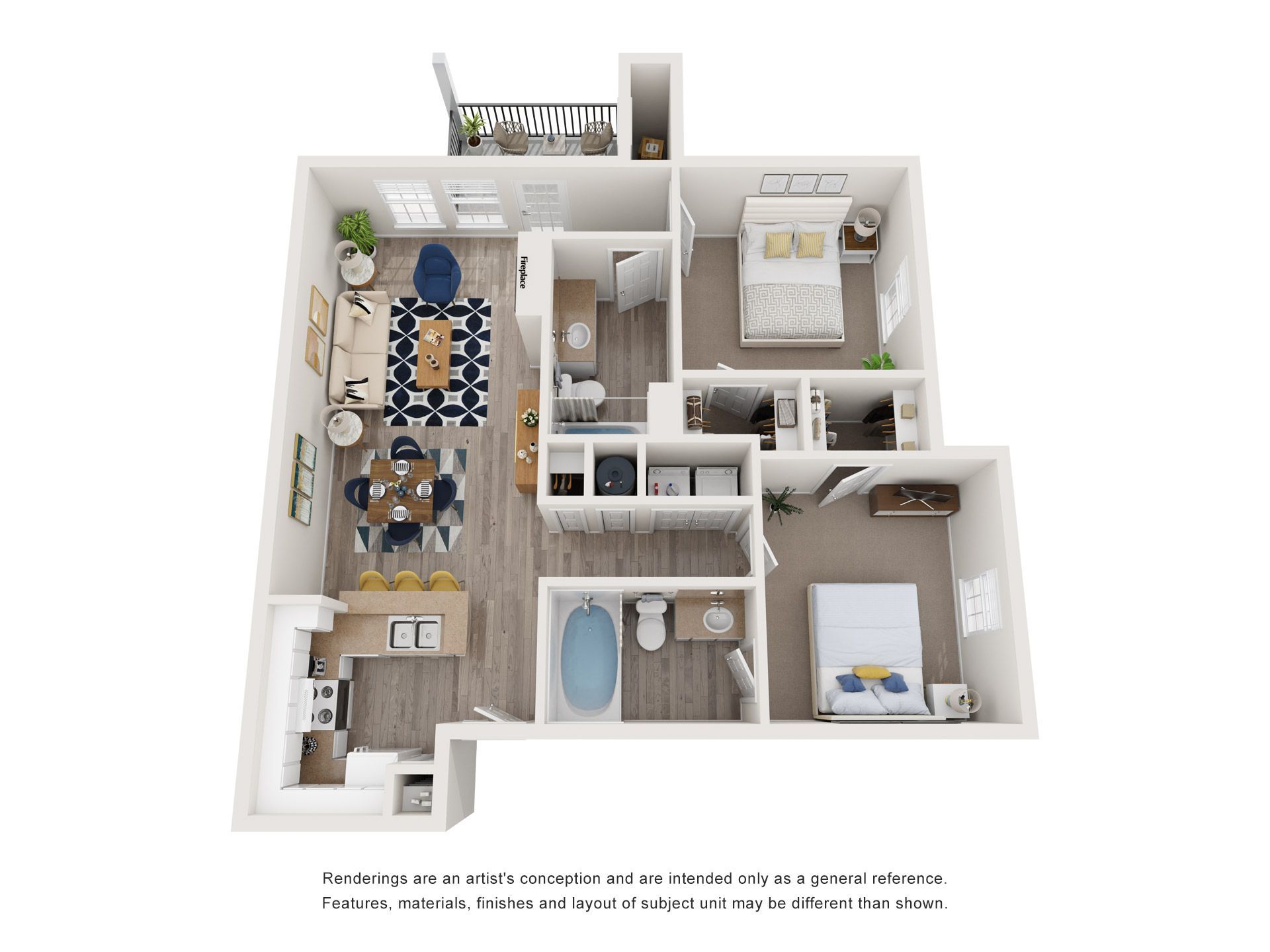 Floor plan: 2 bedroom