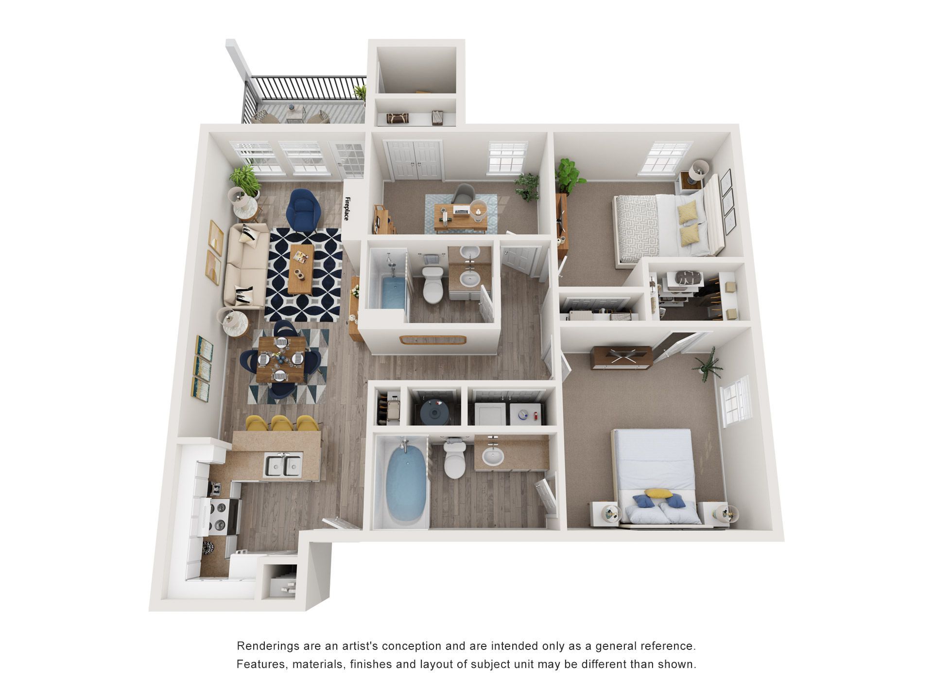 Floor plan: 2 bedroom