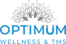The logo for optimum wellness suites has a peacock on it.