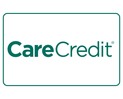 The logo for carecredit is green and white on a white background.