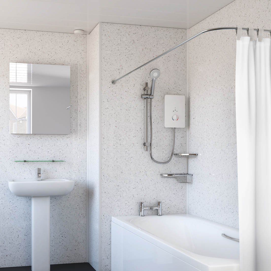 SHOWERWALL WHITE CRYSTAL