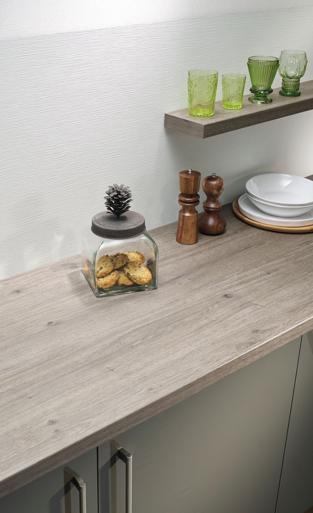 Bushboard Omega Tobacco Oak Worksurface
