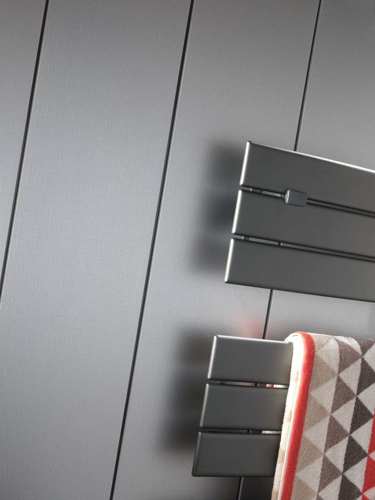 Silver Grey Foil Cameo Detail