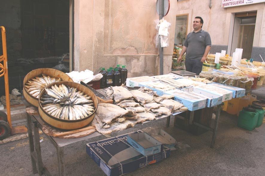 Fish stall in Sineu market, Menorca