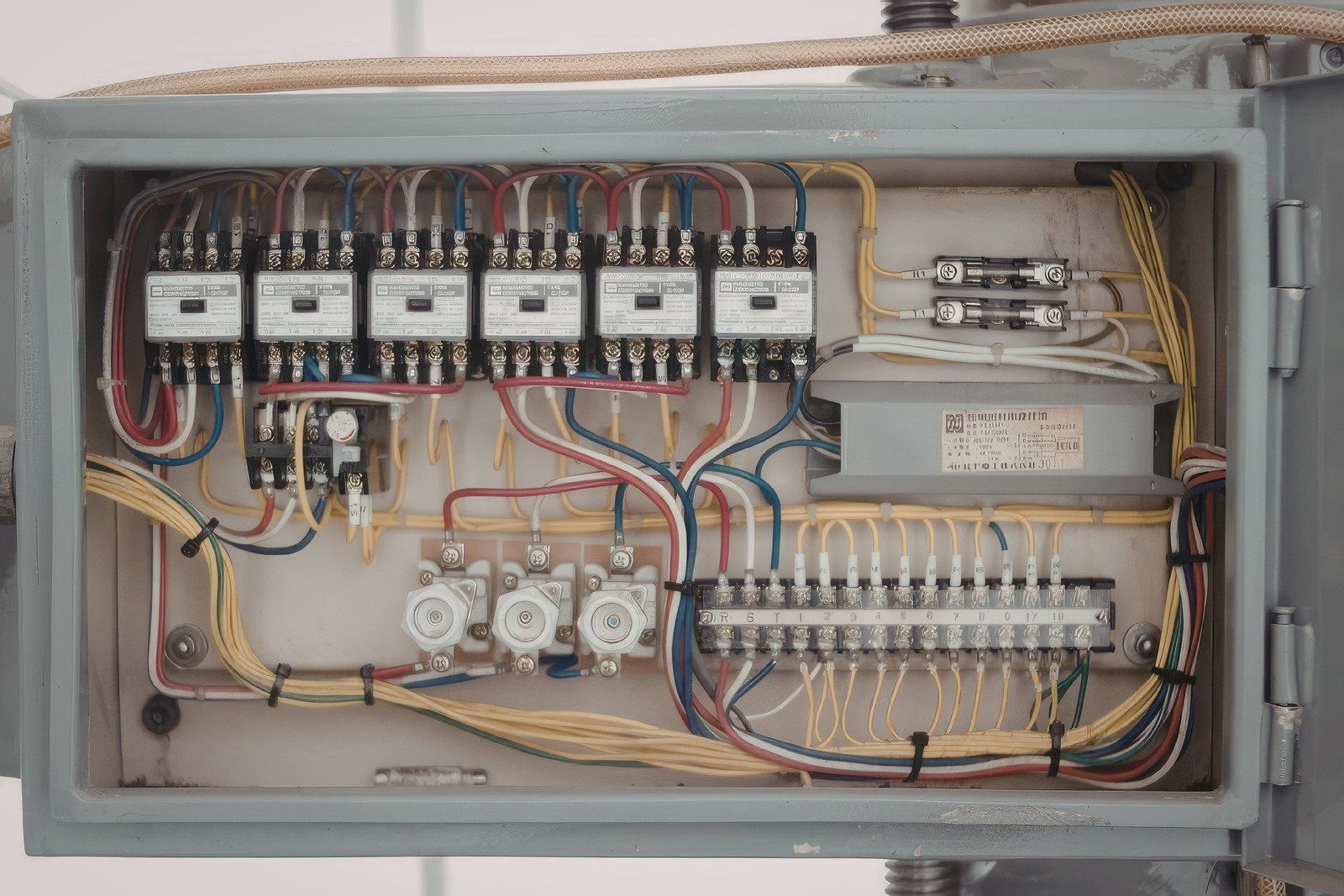 A wooden fence is sitting in the middle of a grassy field.