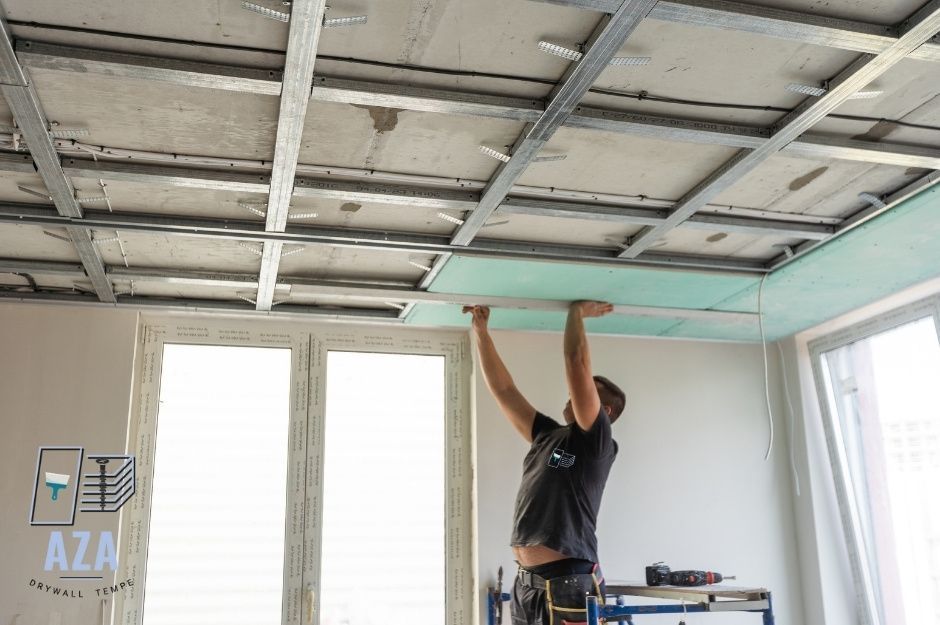 A commercial drywall installation in Tempe AZ, in the Meyer Park neighborhood area.