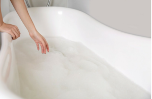 Bathtub with Foam — Seattle, WA — Quality Plumbing