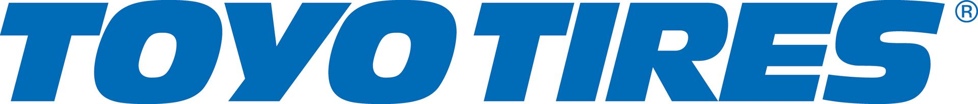 Toyo Tires logo in blue and white.