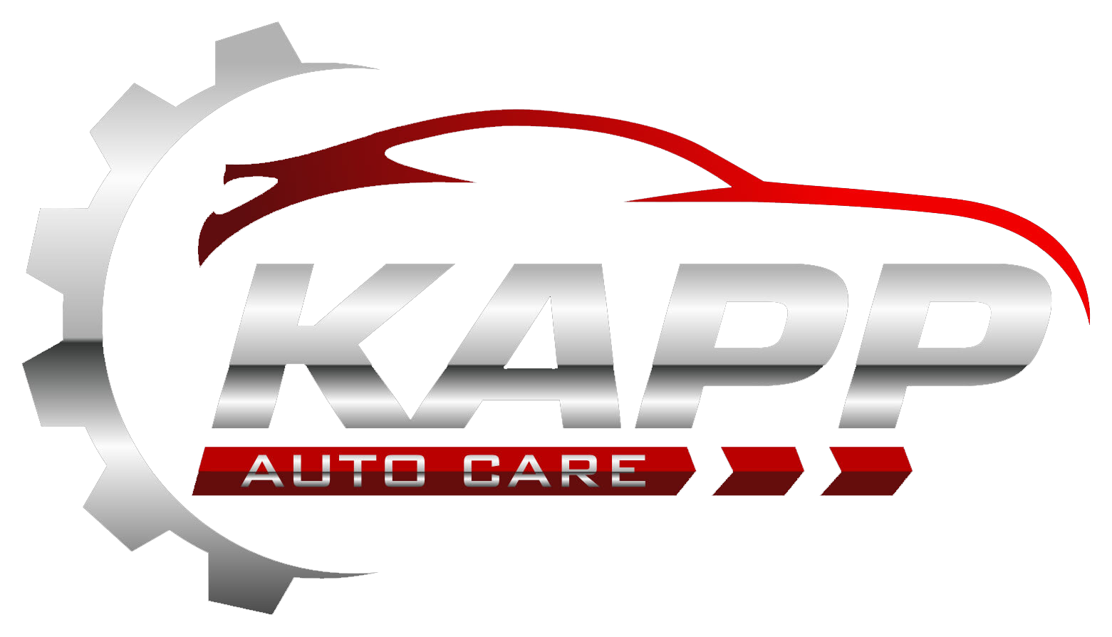 Logo for Demo Auto Repair: text with a gear icon, red and navy colors.