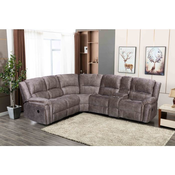 Luxe Comfort Modular Sectional: Velvet Recliner with USB