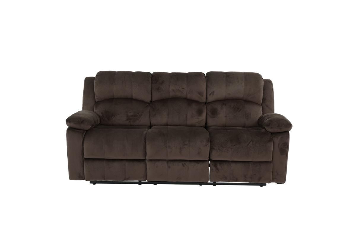 Brown Padded Suede Motion Sofa