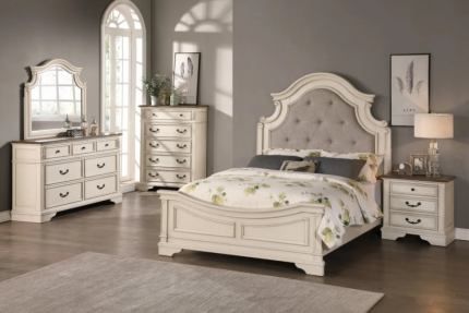 Serenity 4 pc Bedroom Set in White