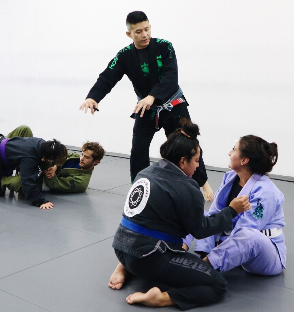 Instructor Teaching BJJ Class in Pasadena