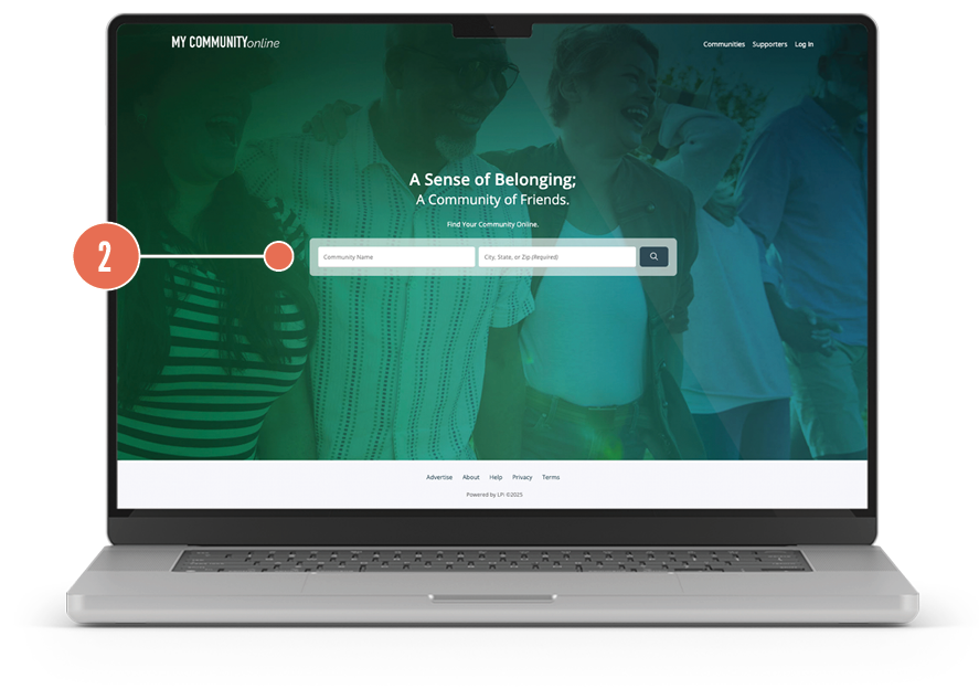 A screenshot of a website that says `` a sense of belonging : a community of friends ''.