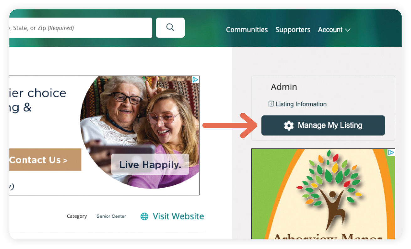 A screenshot of a website with an arrow pointing to the weston button.