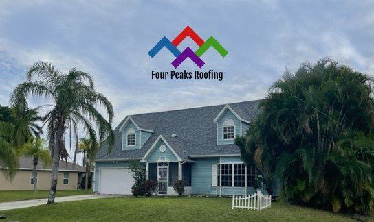 A house with a new roof installed by Four Peaks Roofing in Cape Coral