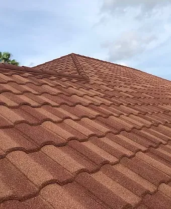 A close up of a roof tiled by Four Peaks Roofing in Cape Coral