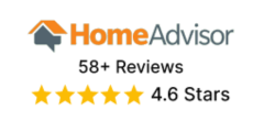 The home advisor logo has 56 reviews and 4.6 stars