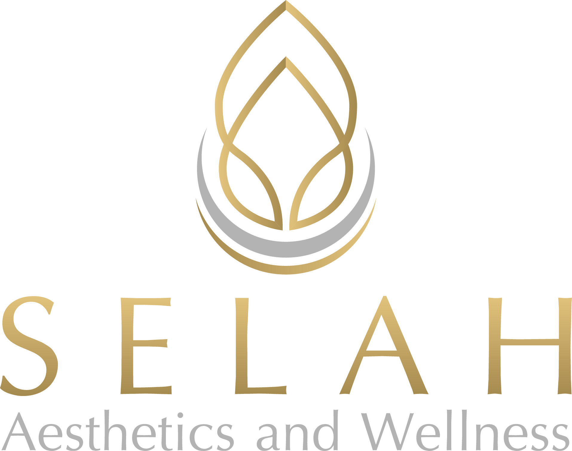 A logo for a company called selah aesthetics and wellness.