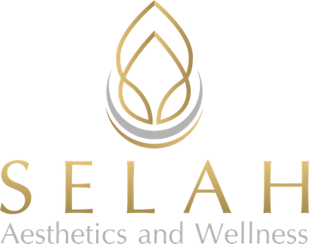 A logo for a company called selah aesthetics and wellness.