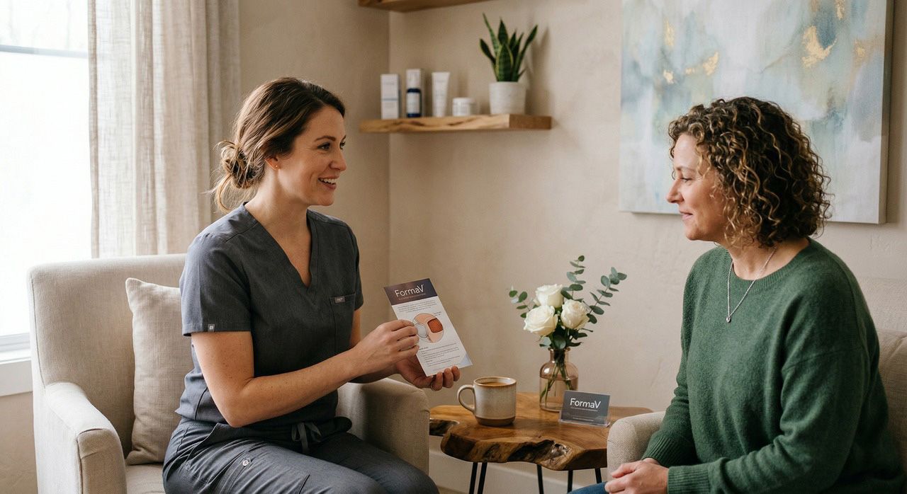 A woman is getting a facial treatment at a spa.