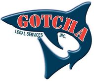 A logo for gotcha legal services inc. with a shark