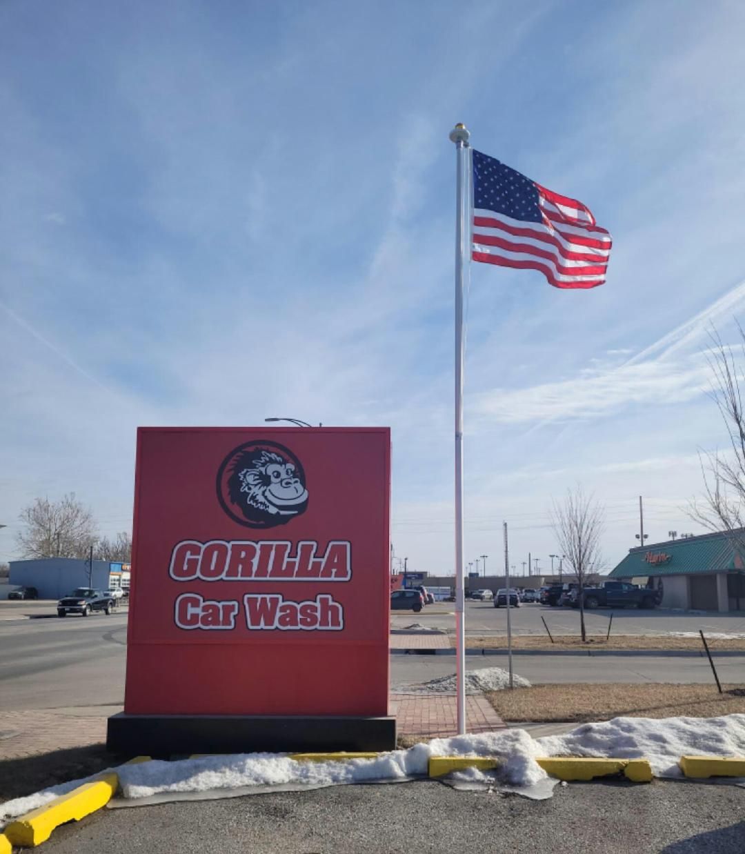 Car Wash With Flag — Omaha, NE — A -1 Flags, Poles, and Repair