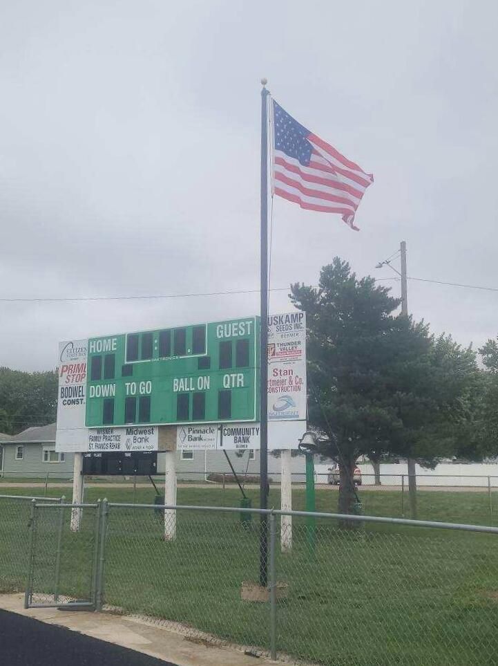25 Black Flag Pole With Signage — Omaha, NE — A -1 Flags, Poles, and Repair