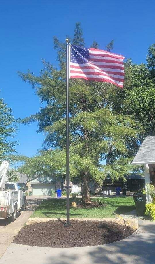 25 Black Flag Pole With Trees — Omaha, NE — A -1 Flags, Poles, and Repair