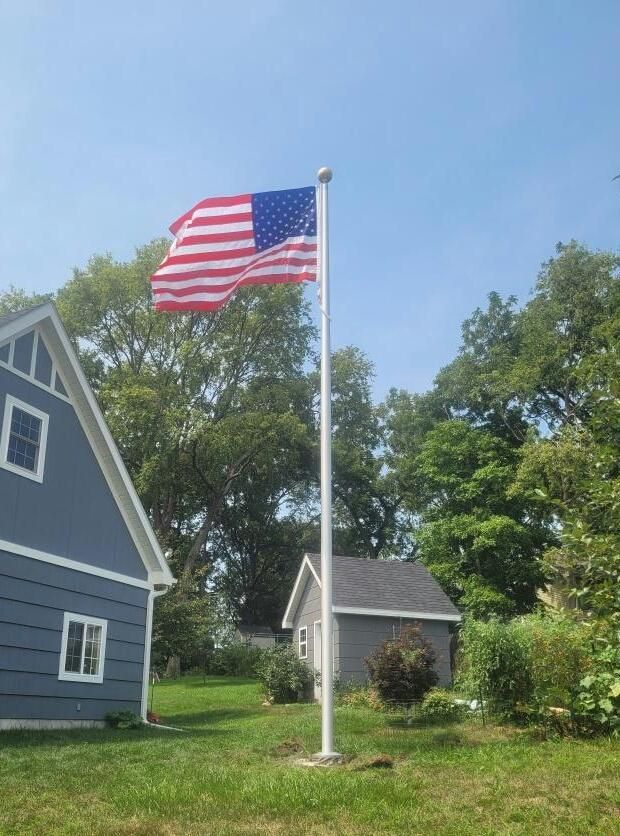 25 Silver Sentry Flag Pole — Omaha, NE — A -1 Flags, Poles, and Repair