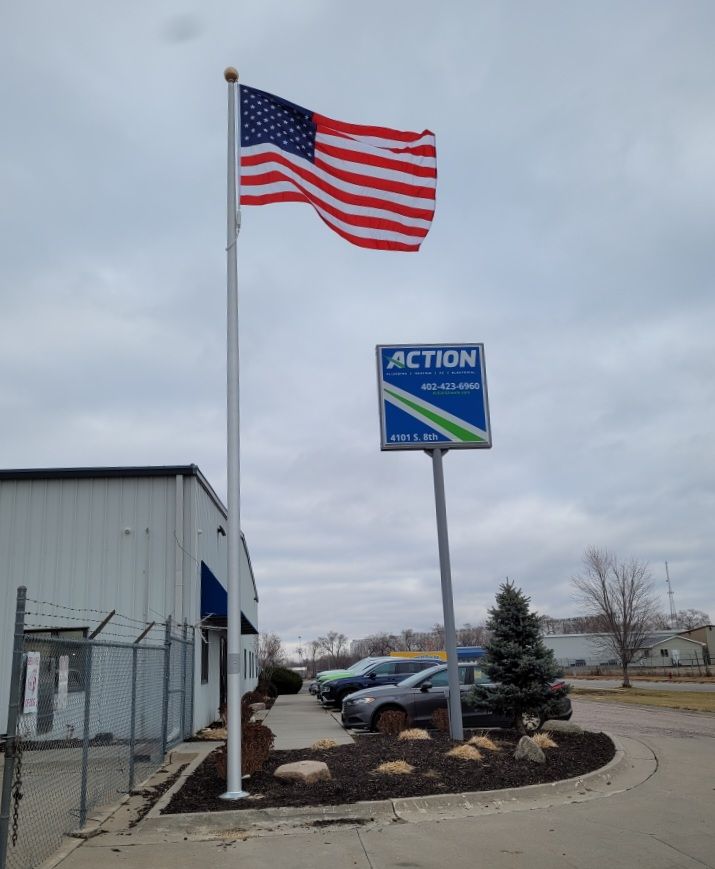 30'x6 SilverSentry — Omaha, NE — A -1 Flags, Poles, and Repair
