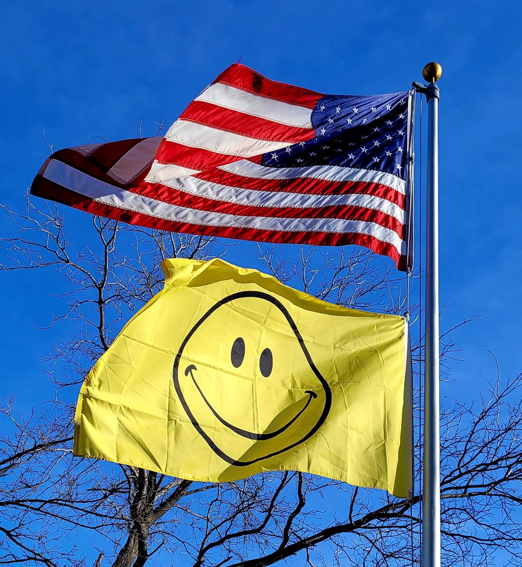 Smiley Flag — Omaha, NE — A -1 Flags, Poles, and Repair