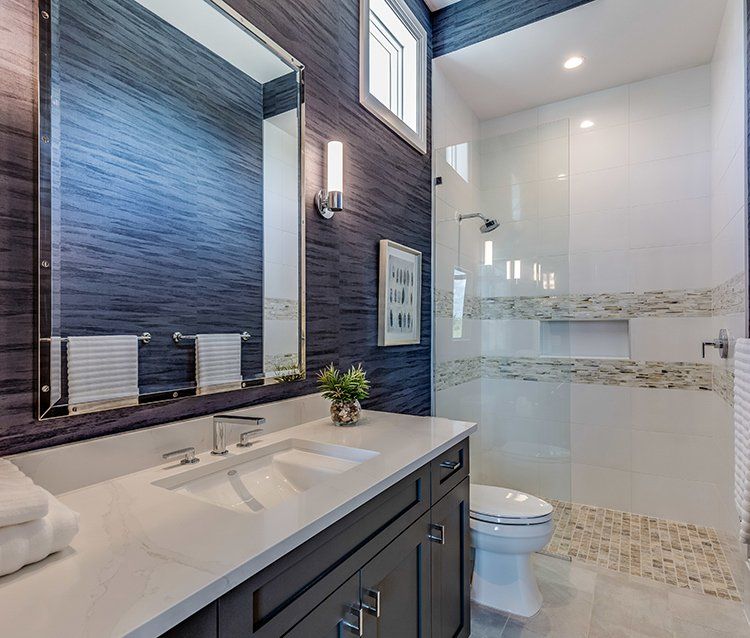 Modern Bathroom — Elkhart, IN — Eby Plumbing Plus Inc