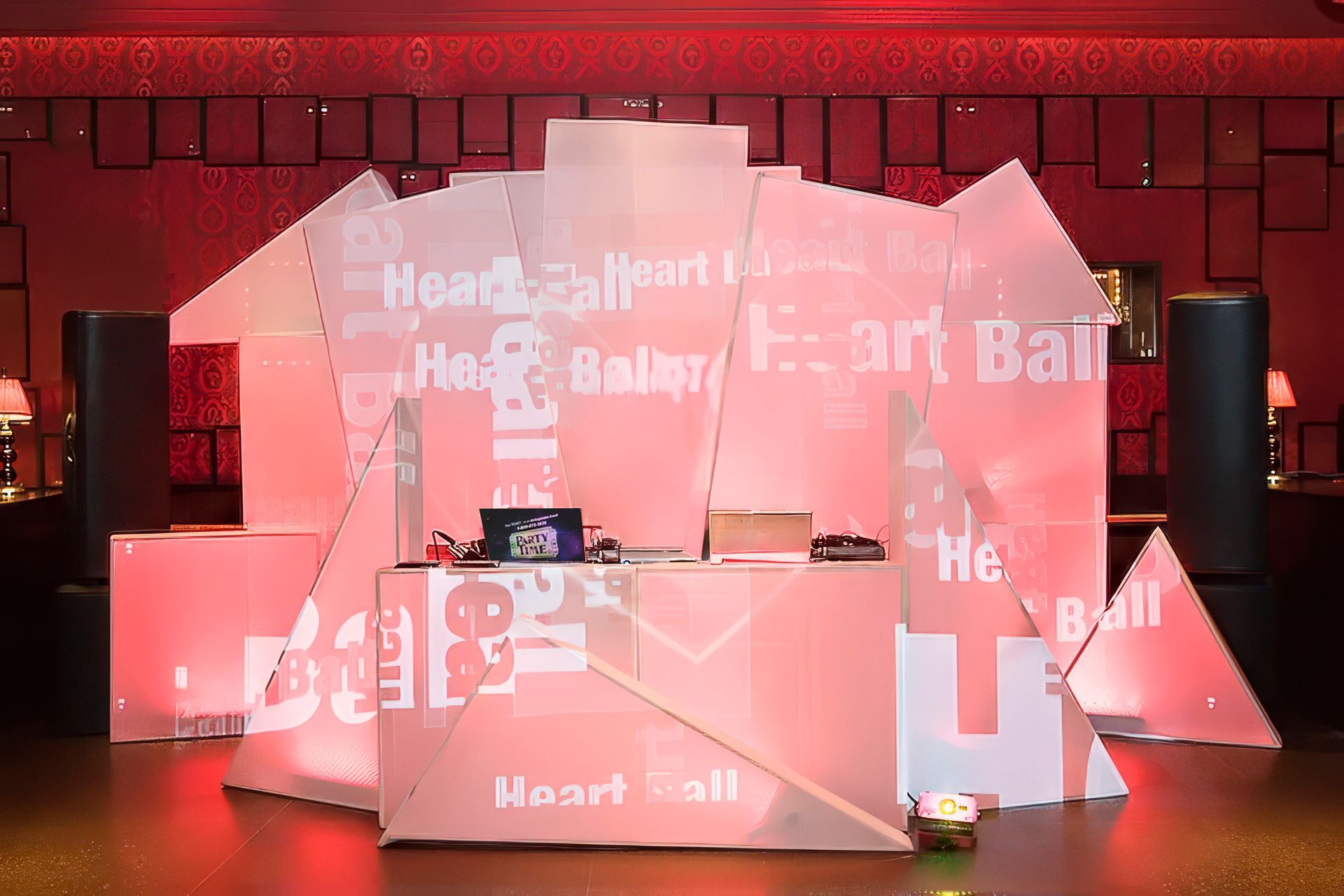 Custom LED Wall with DJ Video Booth by Boston's Party Time Events Group