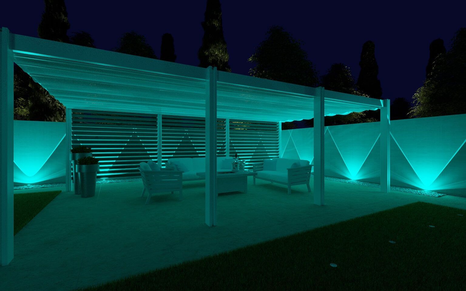 The Hive Farm in ME Wireless Uplighting by Party Time Events - Amber