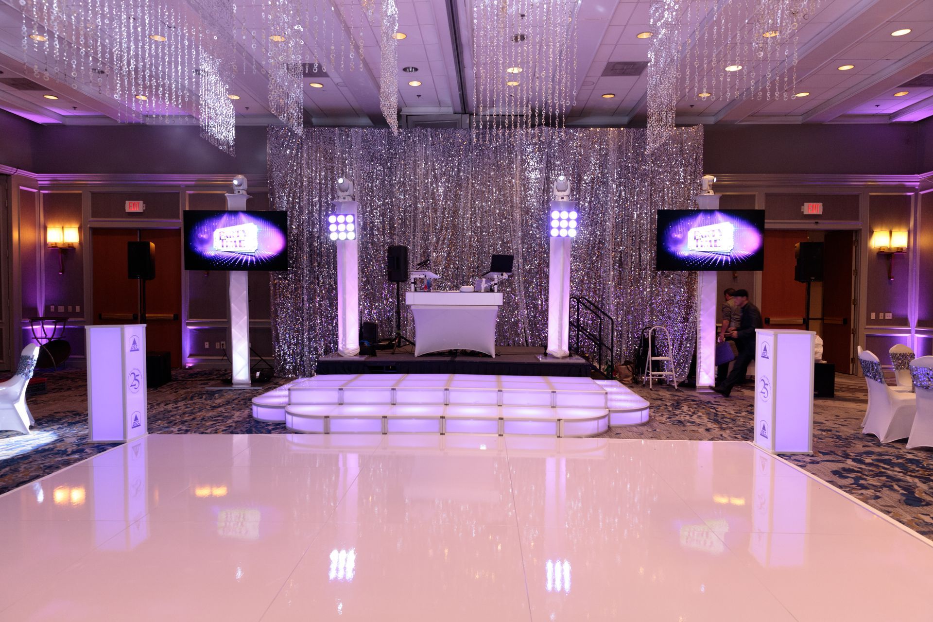 Boston Wireless Uplighting by Party Time Events - Pink